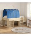 vidaXL Bed Frame with Tunnel 3 pcs Sonoma Oak and Blue Engineered Wood