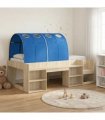 vidaXL Bed Frame with Tunnel 3 pcs Sonoma Oak and Blue Engineered Wood