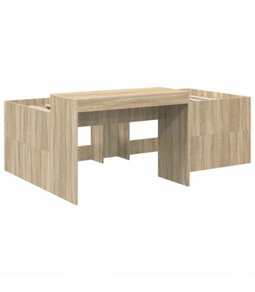 vidaXL Bed Frame with Tunnel 3 pcs Sonoma Oak and Light Blue