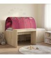 vidaXL Bed Frame with Tunnel 3 pcs Sonoma Oak and Red 80 x 200 cm