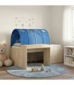 vidaXL Bed with Tunnel 3 pcs Sonoma Oak and Blue Engineered Wood