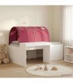 vidaXL Bed with Tunnel 4 pcs White and Red Engineered Wood