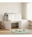 vidaXL Bed with Tunnel 3 pcs White Engineered Wood