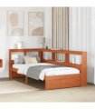 vidaXL Bookcase Bed with Headboard with Storage Solid Pine Wood