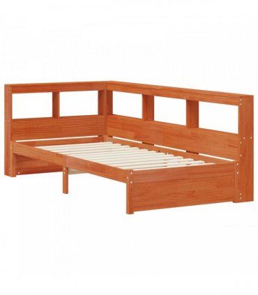 vidaXL Bookcase Bed with Headboard with Storage Solid Pine Wood