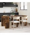 vidaXL Dinning Table 180 x 85 x 75 cm Engineered Wood Smoked Oak