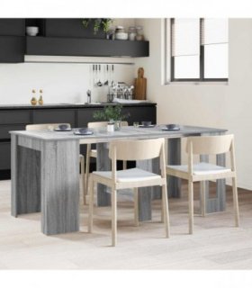 vidaXL Dinning Table 180 x 85 x 75 cm Engineered Wood Grey Sonoma