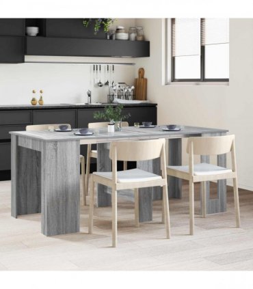 vidaXL Dinning Table 180 x 85 x 75 cm Engineered Wood Grey Sonoma