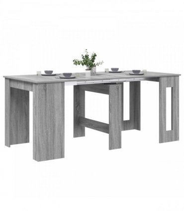 vidaXL Dinning Table 180 x 85 x 75 cm Engineered Wood Grey Sonoma