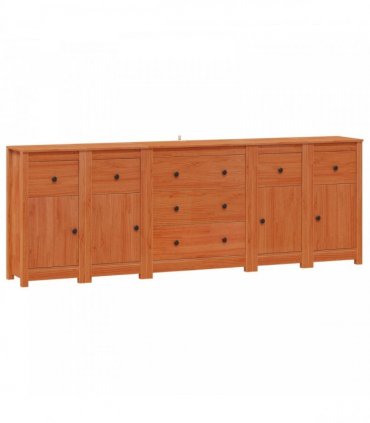vidaXL Sideboard 5 pcs Wax Brown 226 x 35 x 80 cm Solid Pine Wood