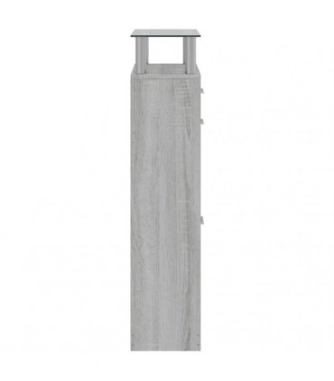 vidaXL Shoe Cabinet Grey Sonoma 63x24x104 cm Engineered Wood