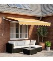 vidaXL Manual Awning 3.5 x 2 m Sand 100% Polyester