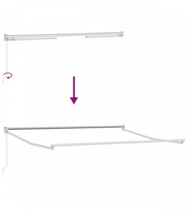 vidaXL Manual Awning 3.5 x 2 m Sand 100% Polyester