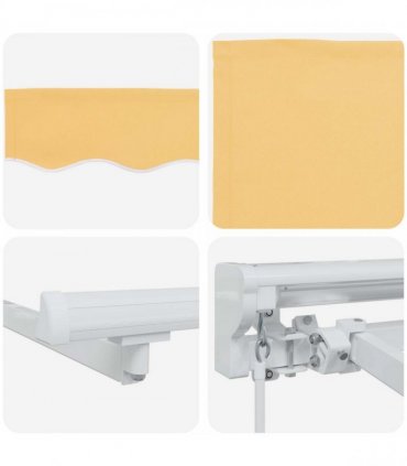 vidaXL Manual Awning 3.5 x 2 m Sand 100% Polyester