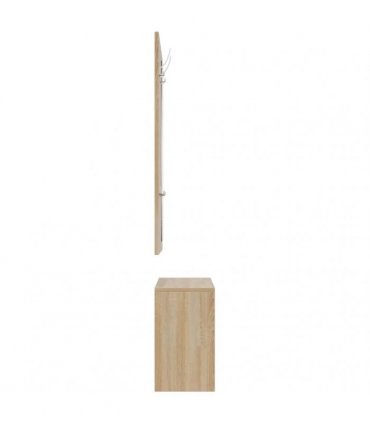 vidaXL 3-in-1 Shoe Cabinet Set Sonoma Oak Engineered Wood