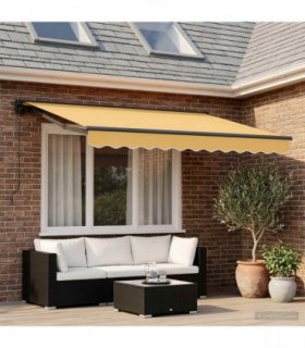 vidaXL Manual Awning 3.5 x 2 m Sand 100% Polyester