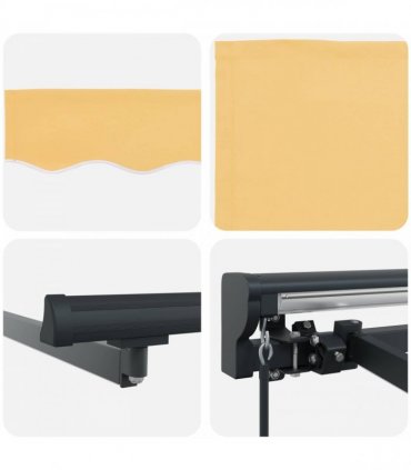 vidaXL Manual Awning 3.5 x 2 m Sand 100% Polyester