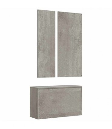 vidaXL 3-in-1 Shoe Cabinet Set Concrete Grey Engineered Wood
