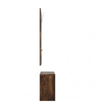 vidaXL 3-in-1 Shoe Cabinet Set Smoked Oak Engineered Wood