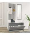 vidaXL 3-in-1 Shoe Cabinet Set Grey Sonoma Engineered Wood