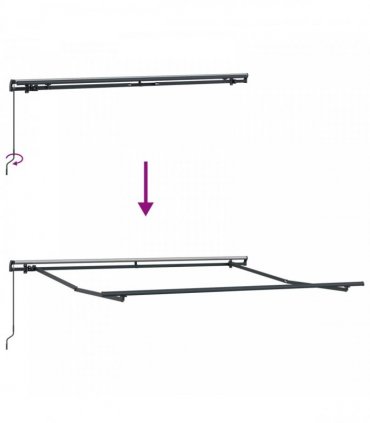 vidaXL Manual Awning 3.5 x 2 m Sand 100% Polyester
