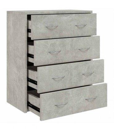 vidaXL Sideboard with 4 Drawers 60x30,5x71 cm Concrete Grey