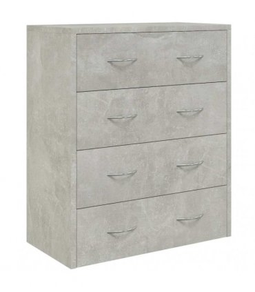 vidaXL Sideboard with 4 Drawers 60x30,5x71 cm Concrete Grey