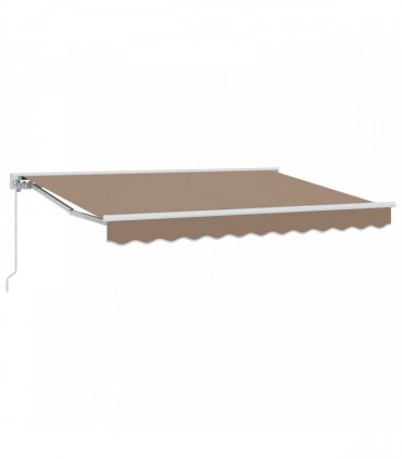 vidaXL Manual Awning 4.5 x 3.5 m Taupe 100% Polyester