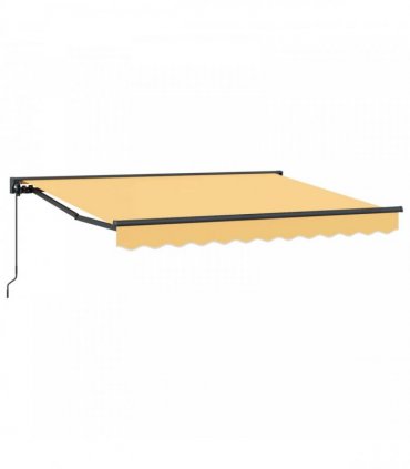 vidaXL Manual Awning 4.5 x 3.5 m Sand 100% Polyester