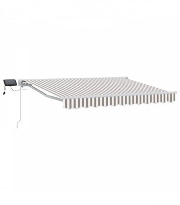 vidaXL Manual Awning with Solar LED 4.5 x 3.5 m