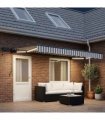 vidaXL Manual Awning with Solar LED 4.5 x 3.5 m