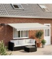 vidaXL Manual Awning with Solar LED 5 x 3 m