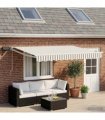 vidaXL Manual Awning with Solar LED 5 x 3 m