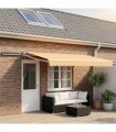 vidaXL Solar Electric Awning 5 x 3 m Sand 100% Polyester