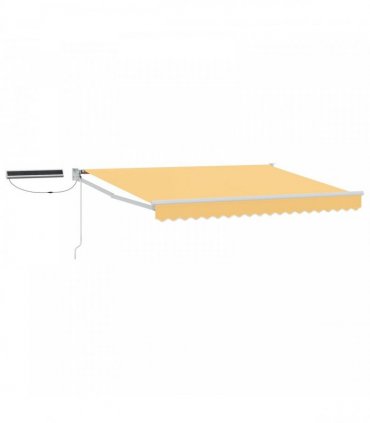 vidaXL Solar Electric Awning 5 x 3 m Sand 100% Polyester