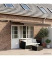 vidaXL Solar Electric Awning 5 x 3 m Taupe 100% Polyester