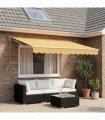 vidaXL Manual Awning 5 x 3 m Sand 100% Polyester