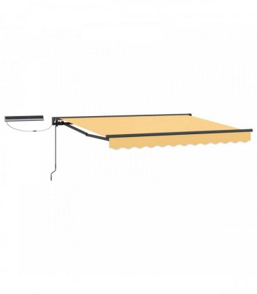 vidaXL Solar Electric Awning 5 x 3 m Sand 100% Polyester