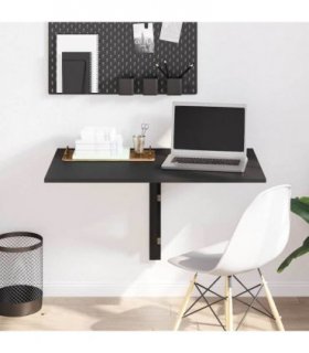 vidaXL Folding Wall Table Black 100x60x56 cm Engineered Wood