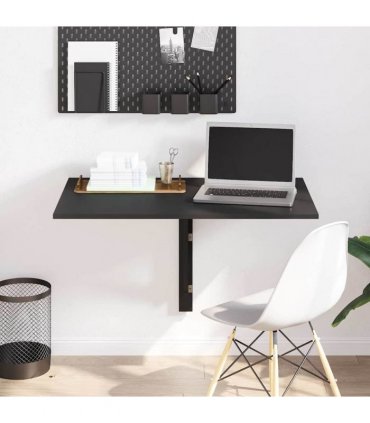 vidaXL Folding Wall Table Black 100x60x56 cm Engineered Wood