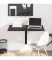 vidaXL Folding Wall Table Black 100x60x56 cm Engineered Wood