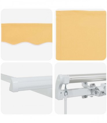 vidaXL Manual Awning 6 x 3 m Sand 100% Polyester