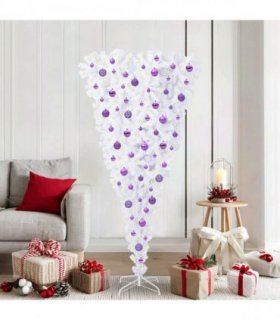 vidaXL Artificial Christmas Tree White 180 cm PVC and Steel