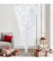 vidaXL Artificial Christmas Tree with Stand White 210 cm PVC and Steel