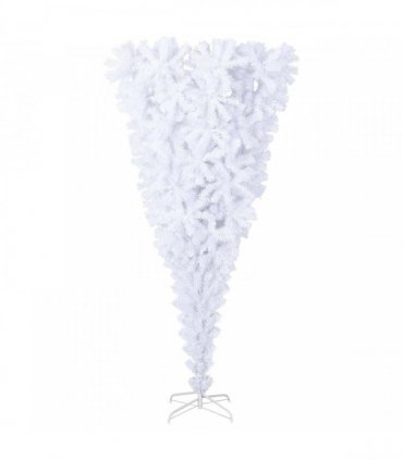 vidaXL Artificial Christmas Tree with Stand White 210 cm PVC and Steel