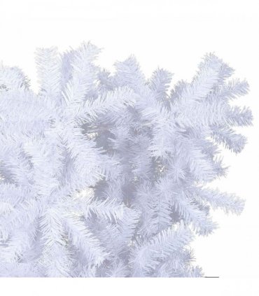 vidaXL Artificial Christmas Tree with Stand White 210 cm PVC and Steel