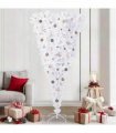 vidaXL Artificial Christmas Tree with Stand White 210 cm PVC and Steel