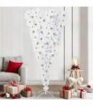 vidaXL Artificial Christmas Tree White 210 cm PVC and Steel
