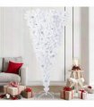 vidaXL Artificial Christmas Tree White 210 cm PVC and Steel