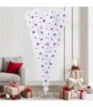 vidaXL Artificial Christmas Tree White 210 cm PVC and Steel